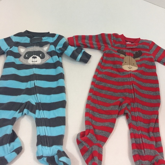 baby boy fleece sleepers